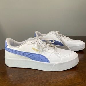 Puma White and Lavender Sneakers